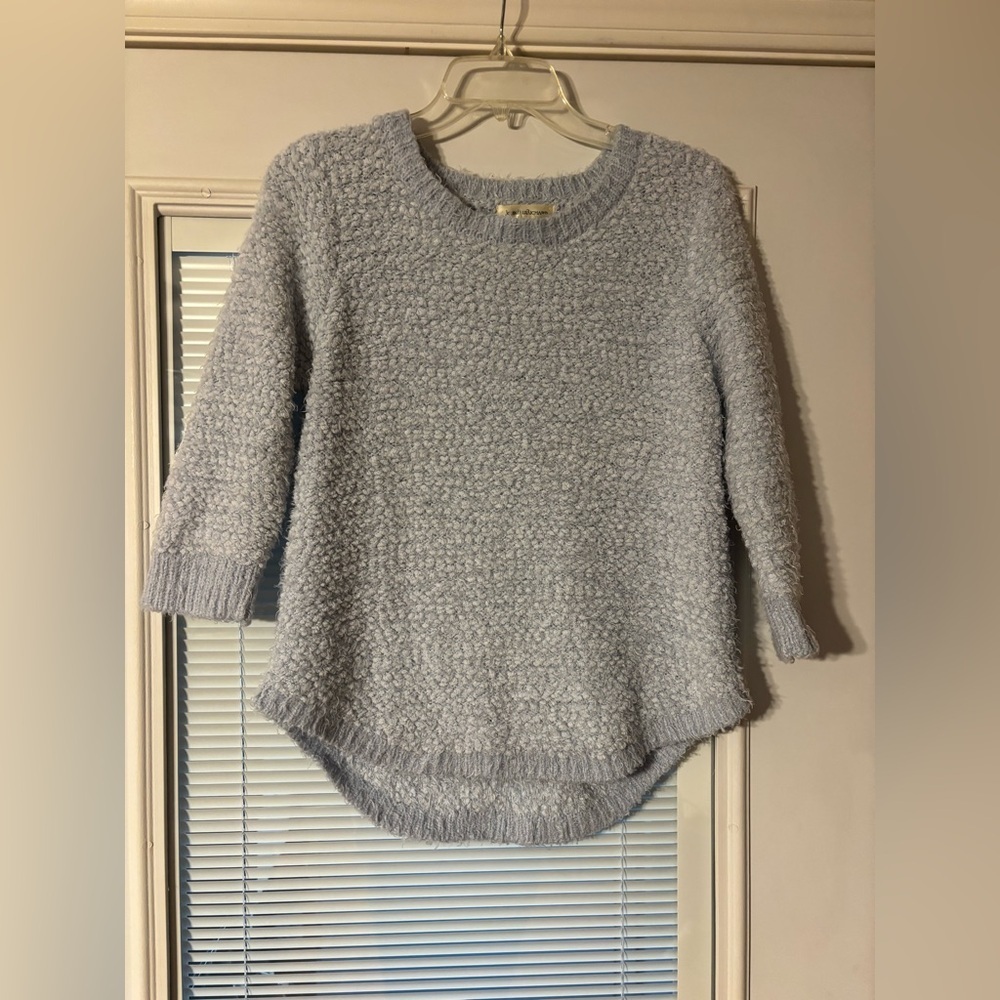JohnPaulRichard Light Gray Bubble Knit Crewneck Sweater